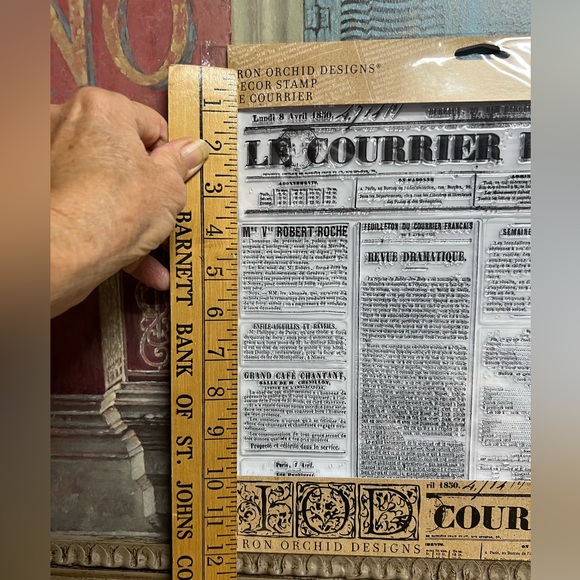 Iron Orchid Designs ..Le Courrier Decor Stamp -& Storage Envelope - Picture 6 of 9